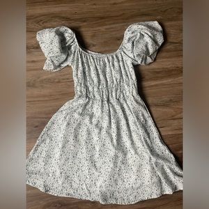 Altar’d State White & Green Floral Mini Dress Size XS